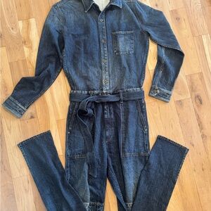Rag & Bone MIRAMAR Blue Denim Jumpsuit S SMALL